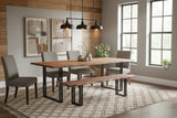 Sparrow Solid Wood Dining Bench - Brown