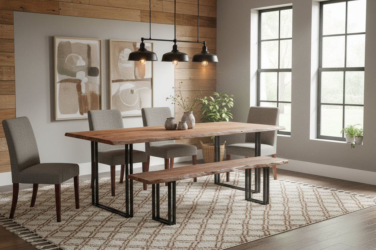 Sparrow Solid Wood Dining Bench Brown-Bench-Parc Decor