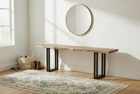 Sparrow Solid Wood Dining Bench Brown-Bench-Parc Decor