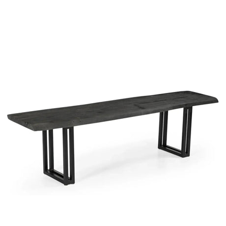 Sparrow Solid Wood Dining Bench - Gray-Dining Table-Parc Decor