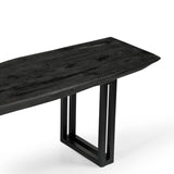 Sparrow Solid Wood Dining Bench - Gray-Dining Table-Parc Decor