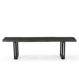 Sparrow Solid Wood Dining Bench - Gray-Dining Table-Parc Decor