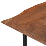 Sparrow Solid Wood Dining Table - Brown-Dining Table-Parc Decor