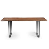 Sparrow Solid Wood Dining Table - Brown-Dining Table-Parc Decor