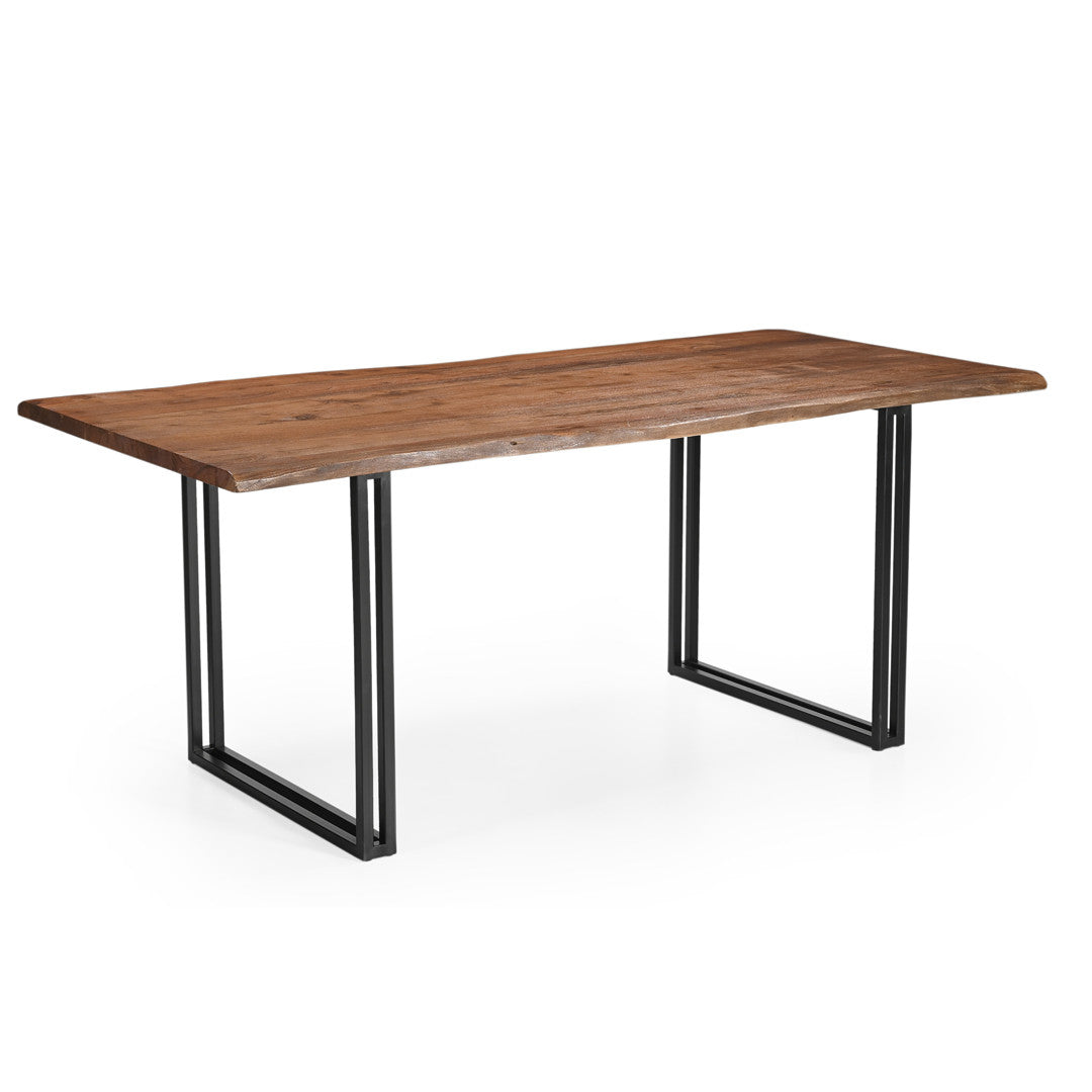 Sparrow Solid Wood Dining Table - Brown-Dining Table-Parc Decor