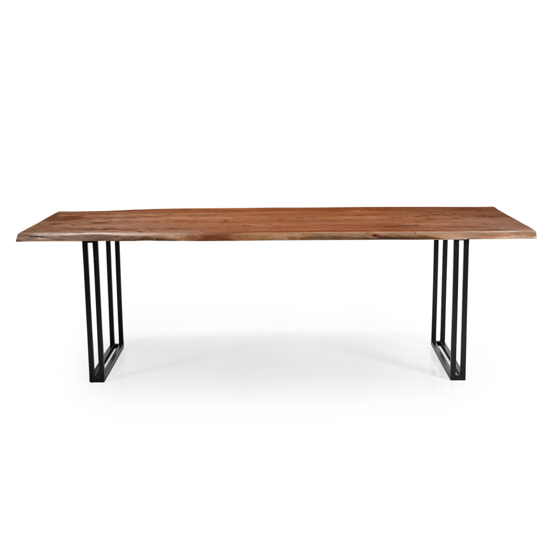 Sparrow Solid Wood Dining Table - Brown-Dining Table-Parc Decor
