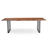Sparrow Solid Wood Dining Table - Brown-Dining Table-Parc Decor
