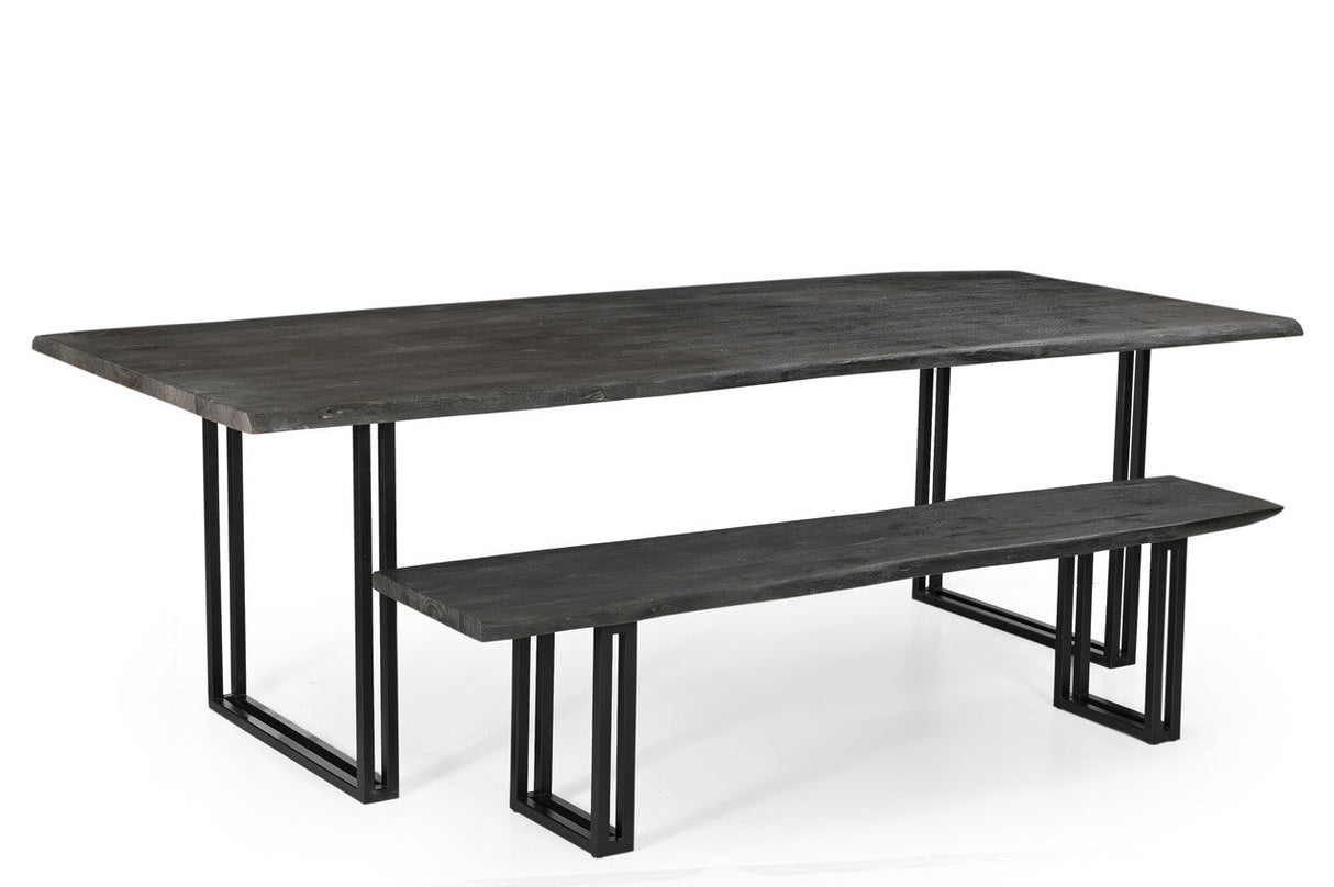 Sparrow Solid Wood Dining Table - Gray-Dining Table-Parc Decor