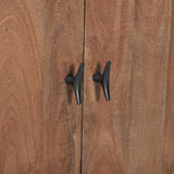 Sparrow Solid Wood Media Console - Brown-Sideboard-Parc Decor