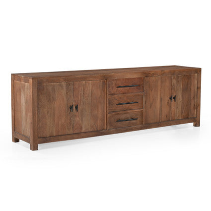 Sparrow Solid Wood Media Console - Brown-Sideboard-Parc Decor