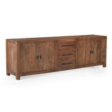 Sparrow Solid Wood Media Console - Brown-Sideboard-Parc Decor