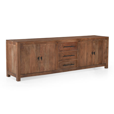 Sparrow Solid Wood Media Console - Brown-Sideboard-Parc Decor