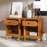 Spencer Solid Transitional Wood Nightstand-Bedroom-Parc Decor