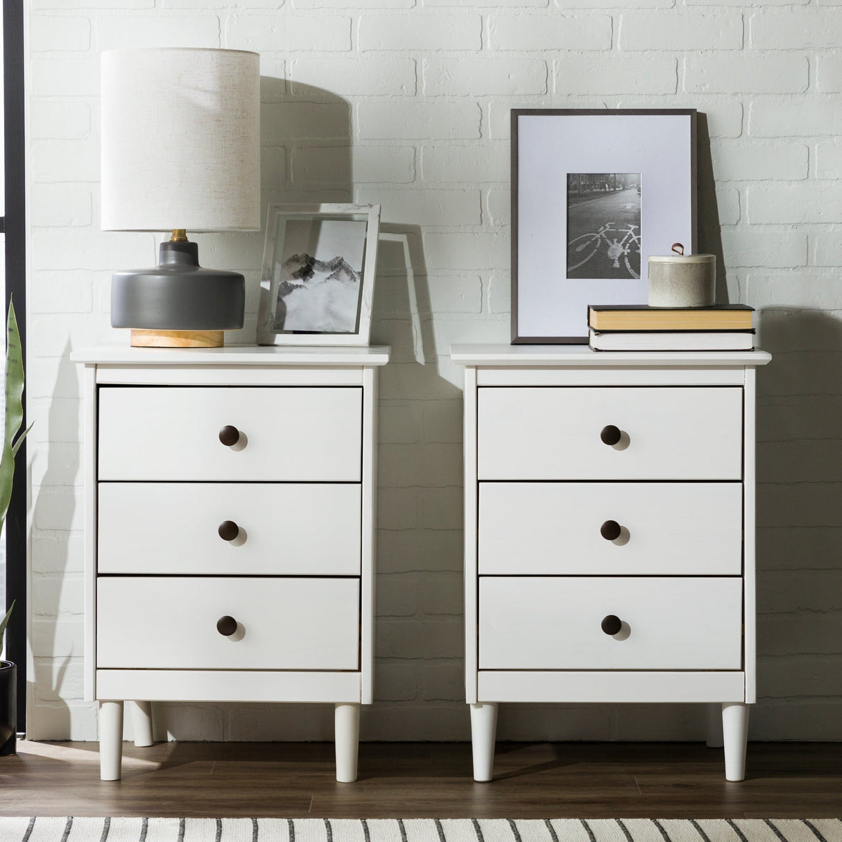 Spencer Solid Transitional Wood Nightstand-Bedroom-Parc Decor