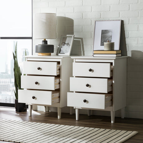 Spencer Solid Transitional Wood Nightstand-Bedroom-Parc Decor