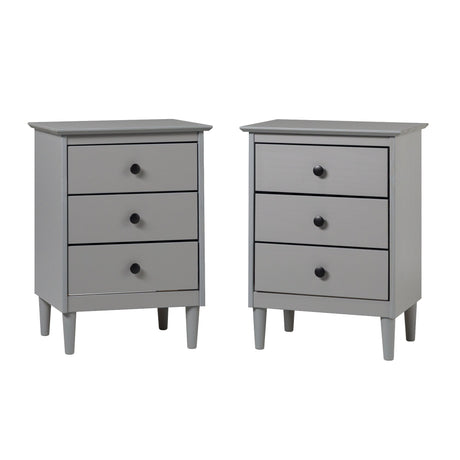 Spencer Solid Transitional Wood Nightstand-Bedroom-Parc Decor