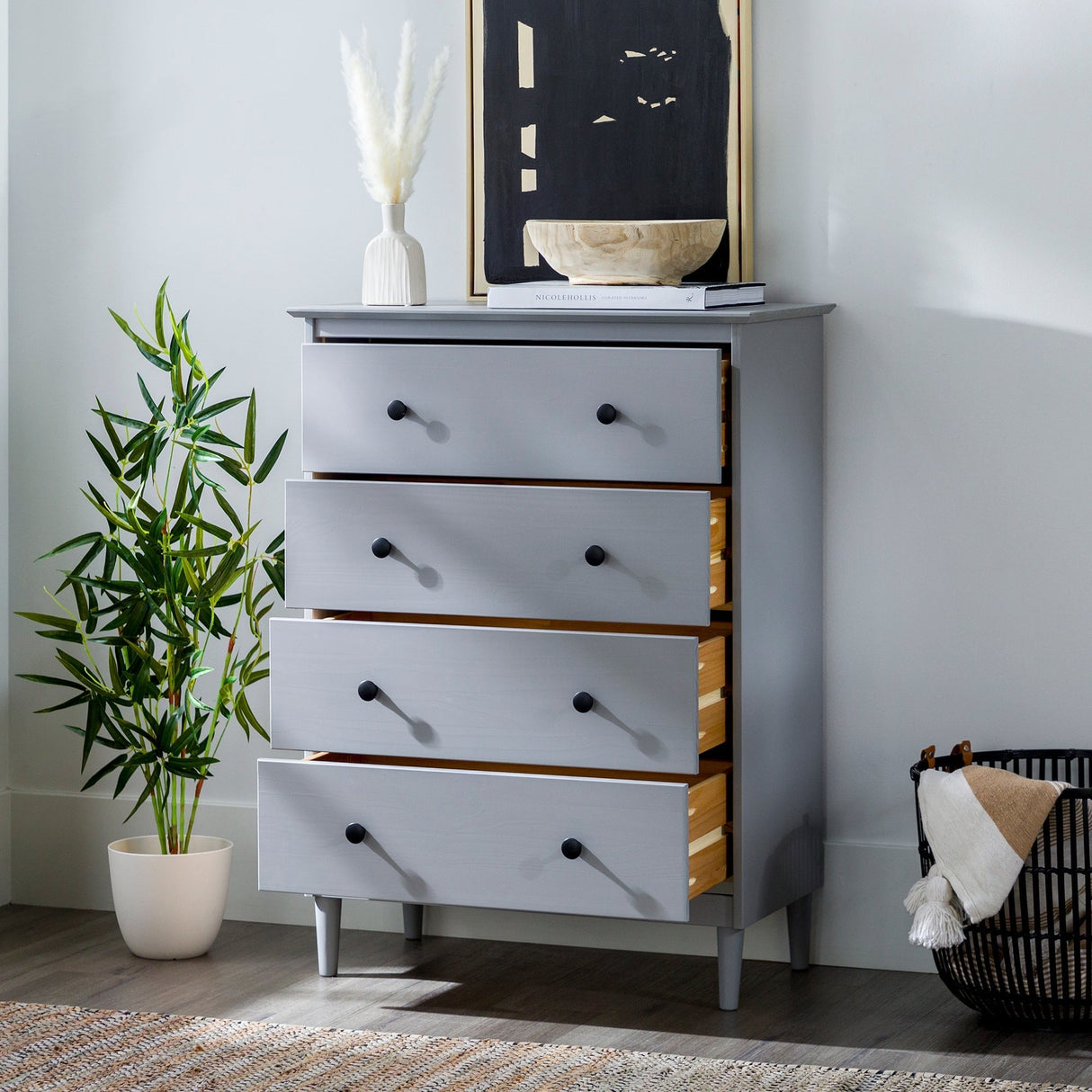 Spencer Solid Wood Transitional Dresser-Bedroom-Parc Decor