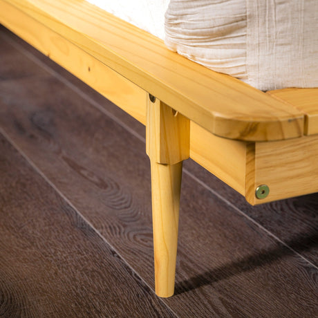 Spindle King Mid-Century Solid Wood Platform Bed-Bedroom-Parc Decor