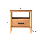 Spindle Transitional 1-Drawer Nightstand-Bedroom-Parc Decor