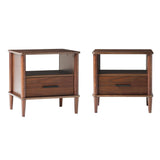 Spindle Transitional 1-Drawer Nightstand-Bedroom-Parc Decor