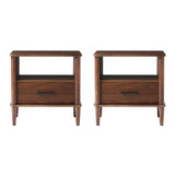 Spindle Transitional 1-Drawer Nightstand-Bedroom-Parc Decor