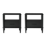 Spindle Transitional 1-Drawer Nightstand-Bedroom-Parc Decor