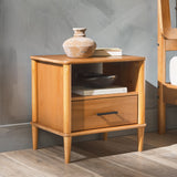 Spindle Transitional 1-Drawer Nightstand-Bedroom-Parc Decor