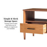 Spindle Transitional 1-Drawer Nightstand-Bedroom-Parc Decor