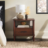 Spindle Transitional 1-Drawer Nightstand-Bedroom-Parc Decor