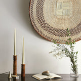 Spiral Pine Modern Wood Candle Candlestick Holder