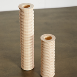 Spiral Pine Modern Wood Candle Candlestick Holder-Décor Collection-Parc Decor