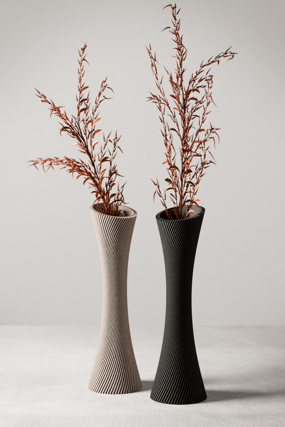 SPIRAL ROSE Vase-Vase-Parc Decor