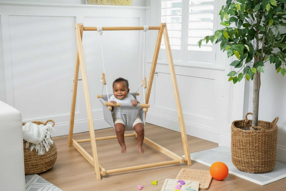 Spruce | Foldable Baby and Toddler Swing Set with Stand