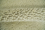 Square 3x3 Beige Wool Shag Handmade Felted Rug | SHA1
