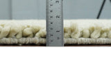 Square 3x3 Beige Wool Shag Handmade Felted Rug | SHA1