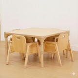 Square Adjustable Kids Classroom Table – 30"×30", 13" to 17" Height