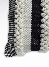 Square Outdoor and Indoor Safe Black and White Striped Pillow