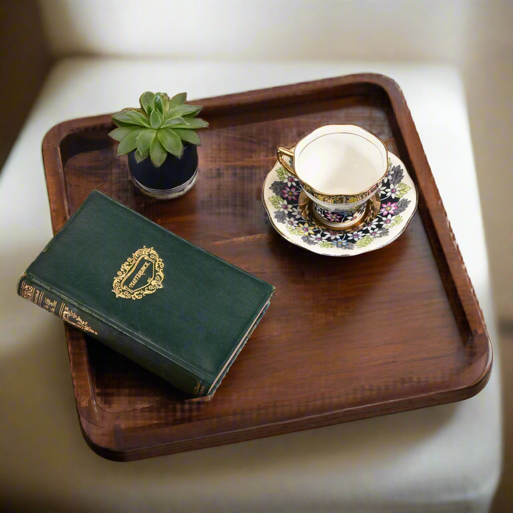 Square Serving Tray - 15" - Solid Bottom-Serving Tray-Parc Decor