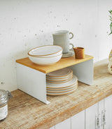 Stackable Countertop Shelf - Two Sizes - Steel + Wood