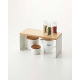 Stackable Countertop Shelf - Two Sizes - Steel + Wood