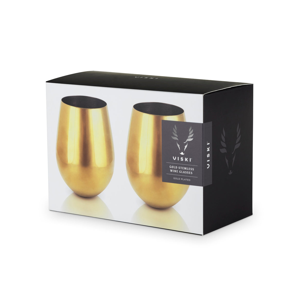 Stainless Steel Stemless Wine Glasses in Gold Set of 2-product_type::stemless_wine_glasses-Parc Decor