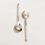 Stainless with Ivory Inlay Serving Utensil Set-Utensils-Parc Decor
