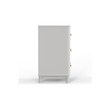 Stapleton Three Drawer Small Chest, White-Accent Chests-Parc Decor