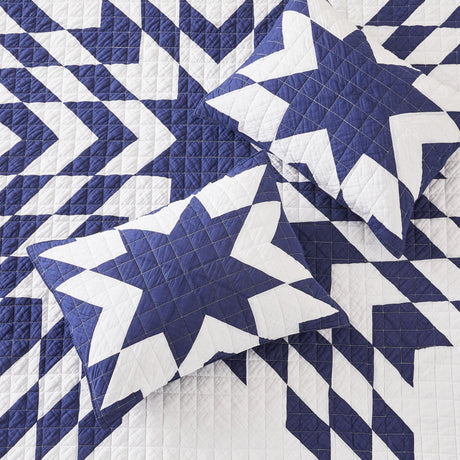 Star Patch Patchwork Cotton Quilt Set-Quilt-Parc Decor