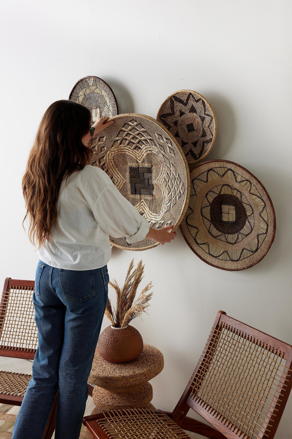 Statement Zambian Plateau African Wall Decor Basket-Wall Basket-Parc Decor