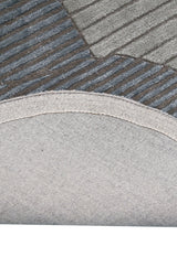 Stone Modern Gray And Silver Hand Tufted 5x7 Wool Area Rug