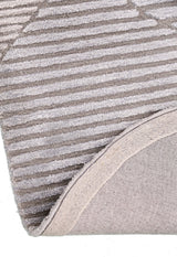 Stone Modern Ripple Lines Gray and Lilac Hand Tufted 5x7 Wool Rug