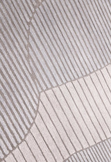 Stone Modern Ripple Lines Gray and Lilac Hand Tufted 5x7 Wool Rug