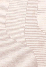 Stone Modern Ripple Pink Hand Tufted 5x7 Wool Rug