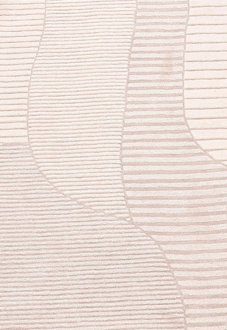 Stone Modern Ripple Pink Hand Tufted 5x7 Wool Rug